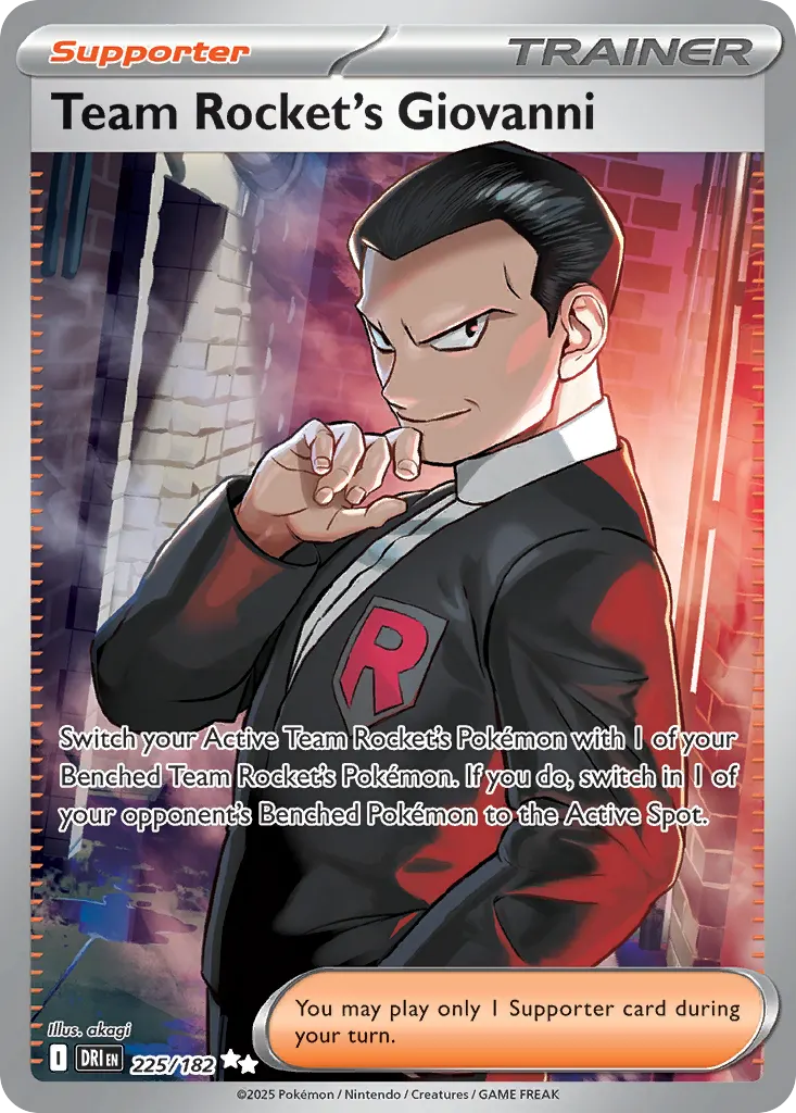 Team Rocket's Giovanni — Destined Rivals 225 Pokémon card