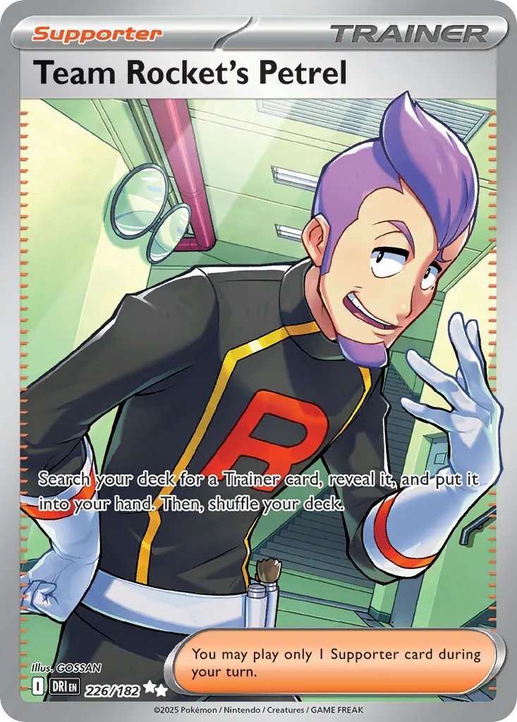 Team Rocket's Petrel — Destined Rivals 226 Pokémon card
