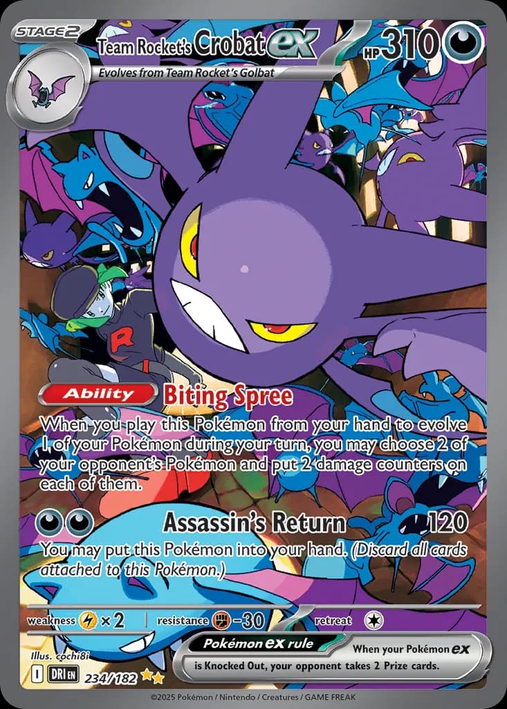 Team Rocket's Crobat ex — Destined Rivals 234 Pokémon card
