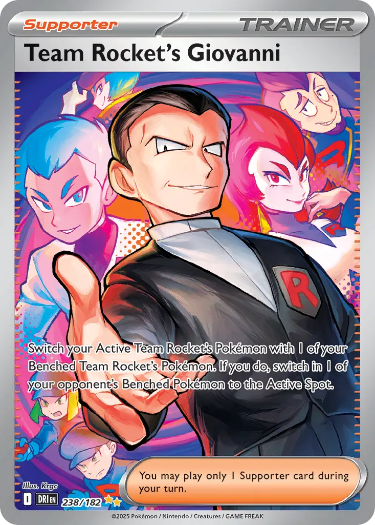 Team Rocket's Giovanni — Destined Rivals 238 Pokémon card