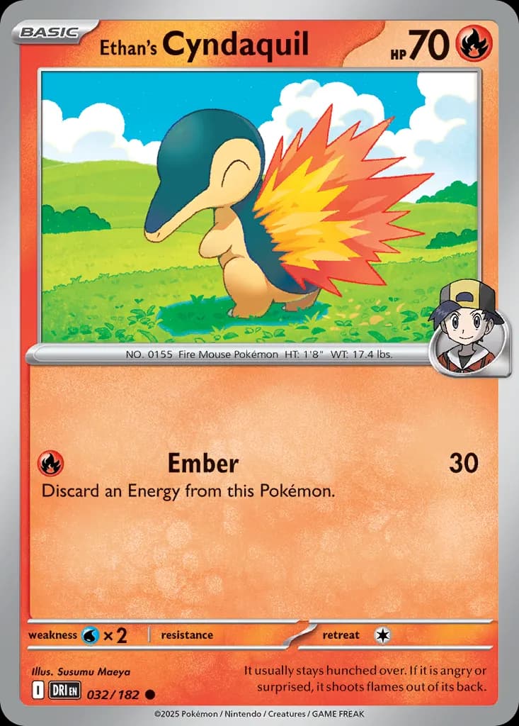 Ethan's Cyndaquil — Destined Rivals 32 Pokémon card