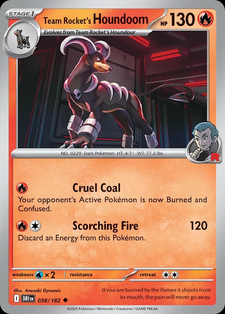 Team Rocket's Houndoom — Destined Rivals 38 Pokémon card