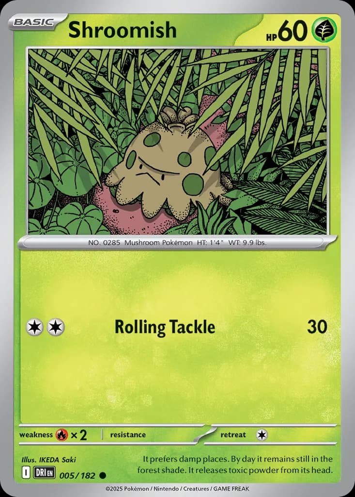 Shroomish — Destined Rivals 5 Pokémon card