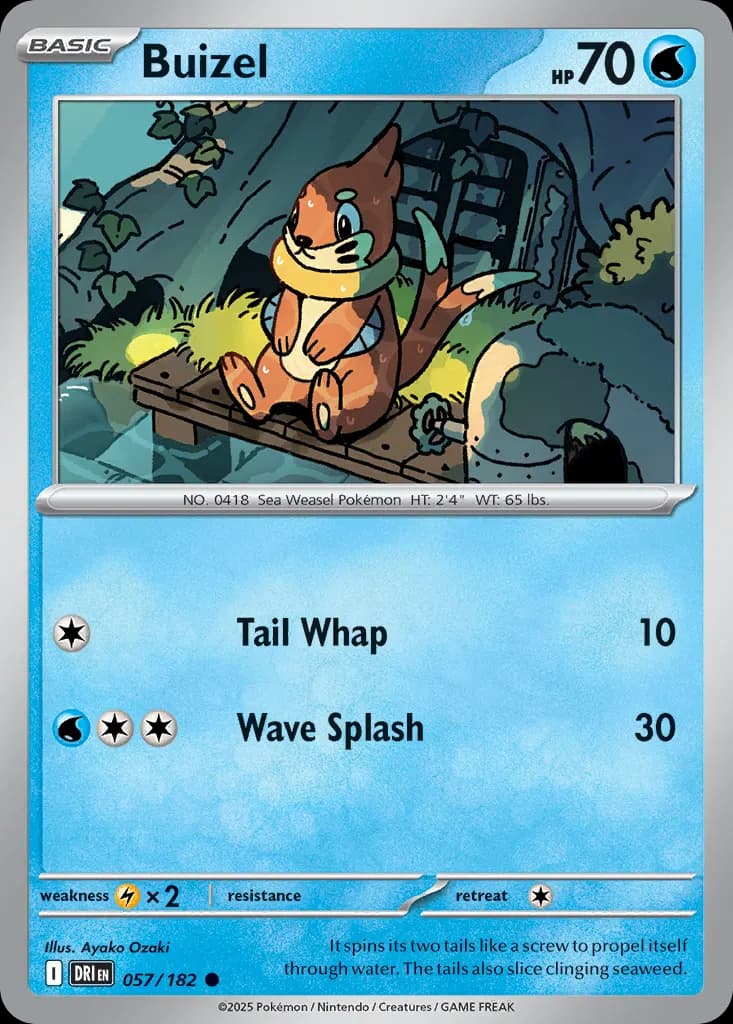 Buizel — Destined Rivals 57 Pokémon card