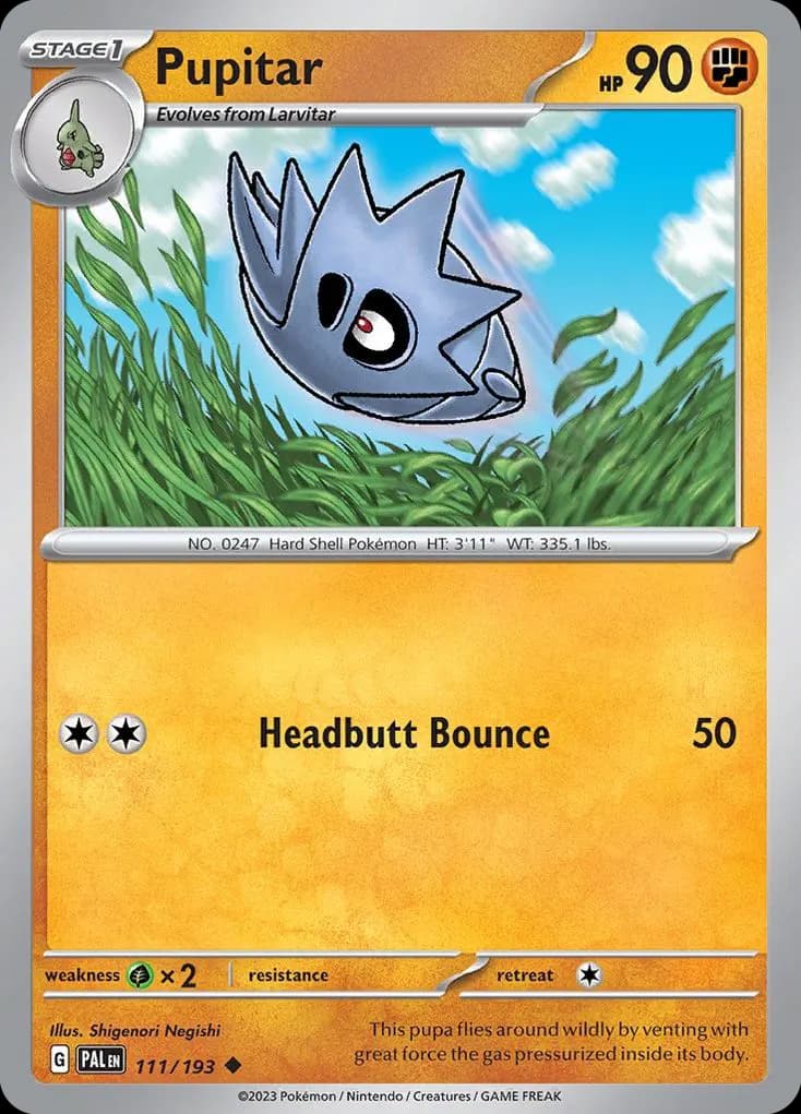 Pupitar — Paldea Evolved 111 Pokémon card