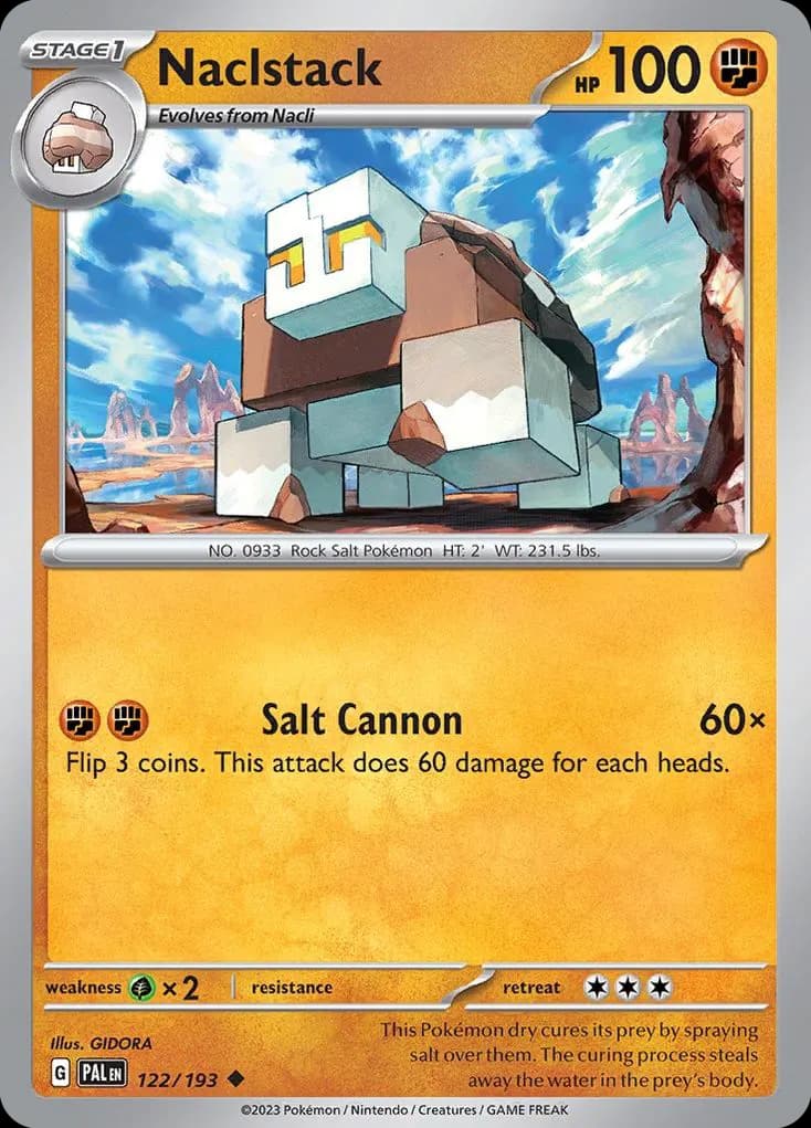 Naclstack — Paldea Evolved 122 Pokémon card