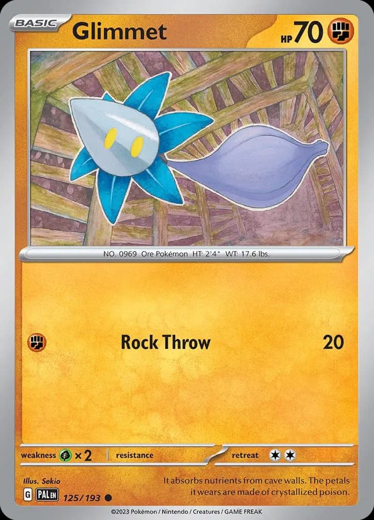 Glimmet — Paldea Evolved 125 Pokémon card