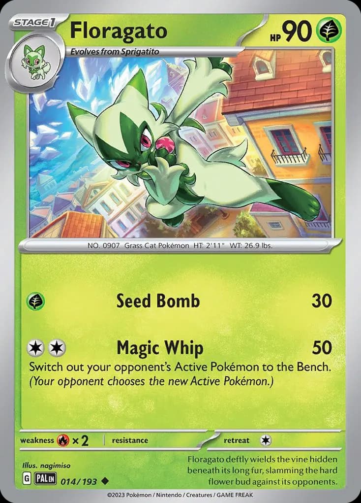 Floragato — Paldea Evolved 14 Pokémon card