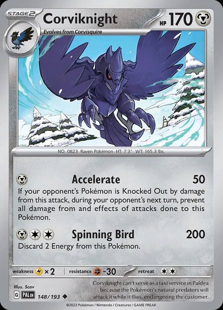 Corviknight — Paldea Evolved 148 Pokémon card