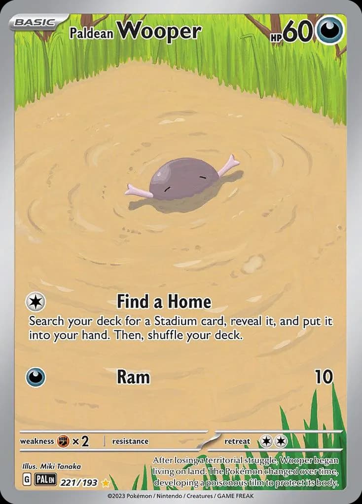 Paldean Wooper — Paldea Evolved 221 Pokémon card