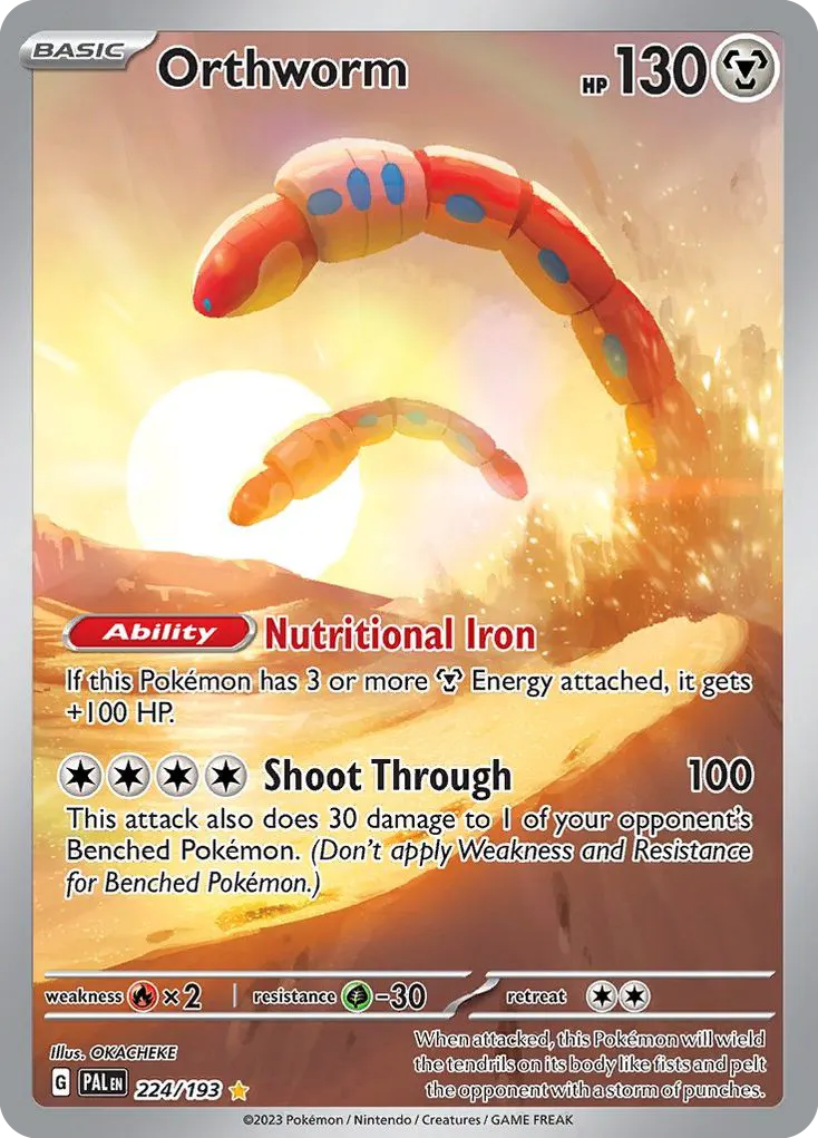 Orthworm — Paldea Evolved 224 Pokémon card