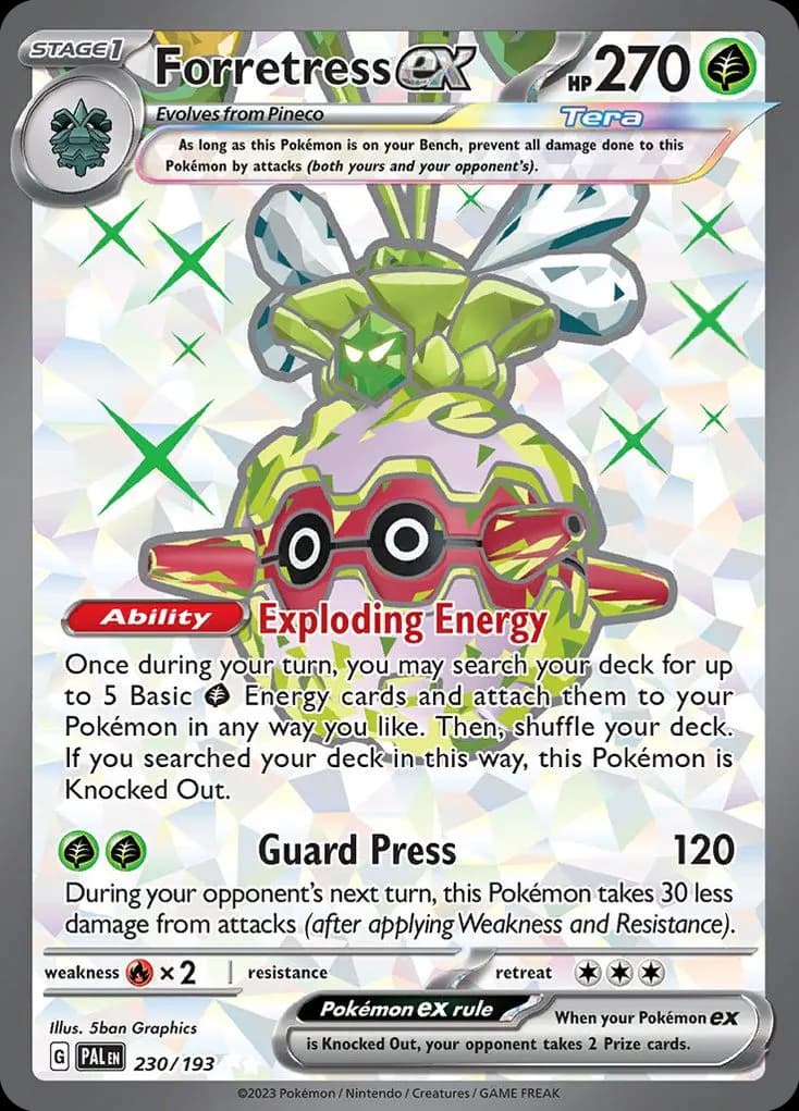 Forretress ex — Paldea Evolved 230 Pokémon card