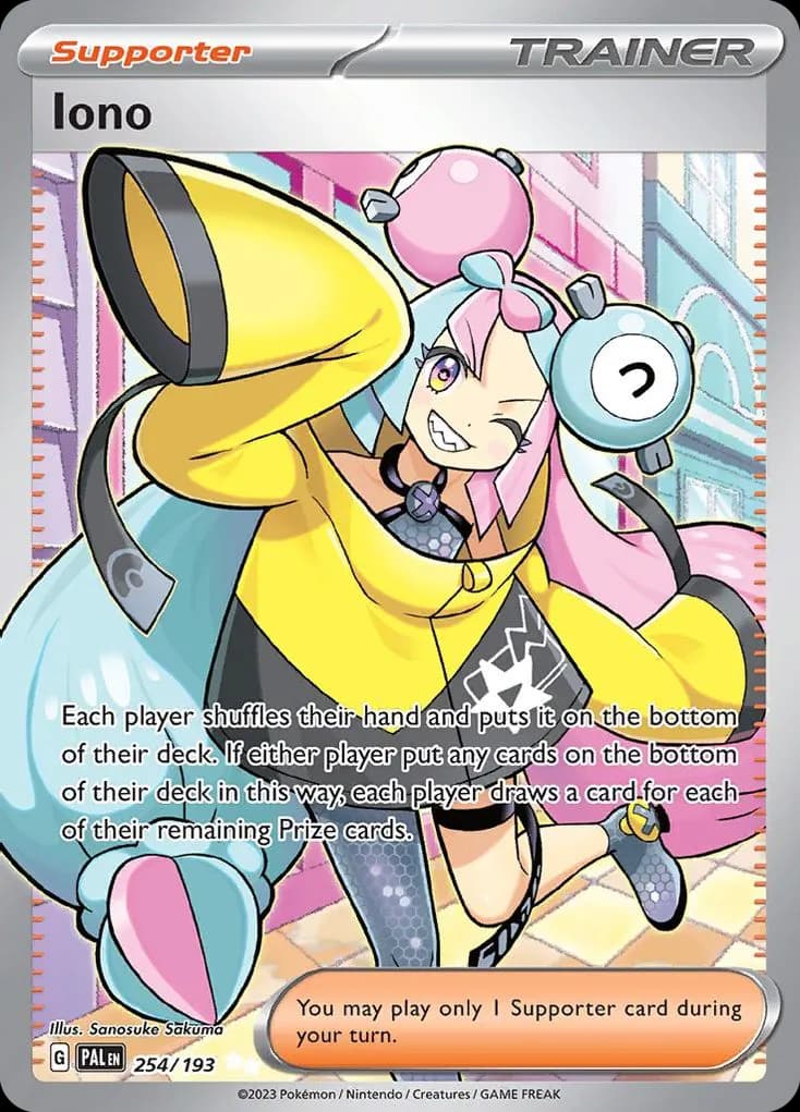 Iono — Paldea Evolved 254 Pokémon card