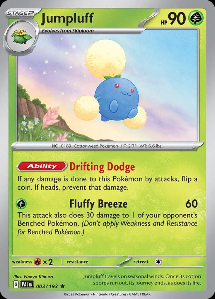 Jumpluff — Paldea Evolved 3 Pokémon card