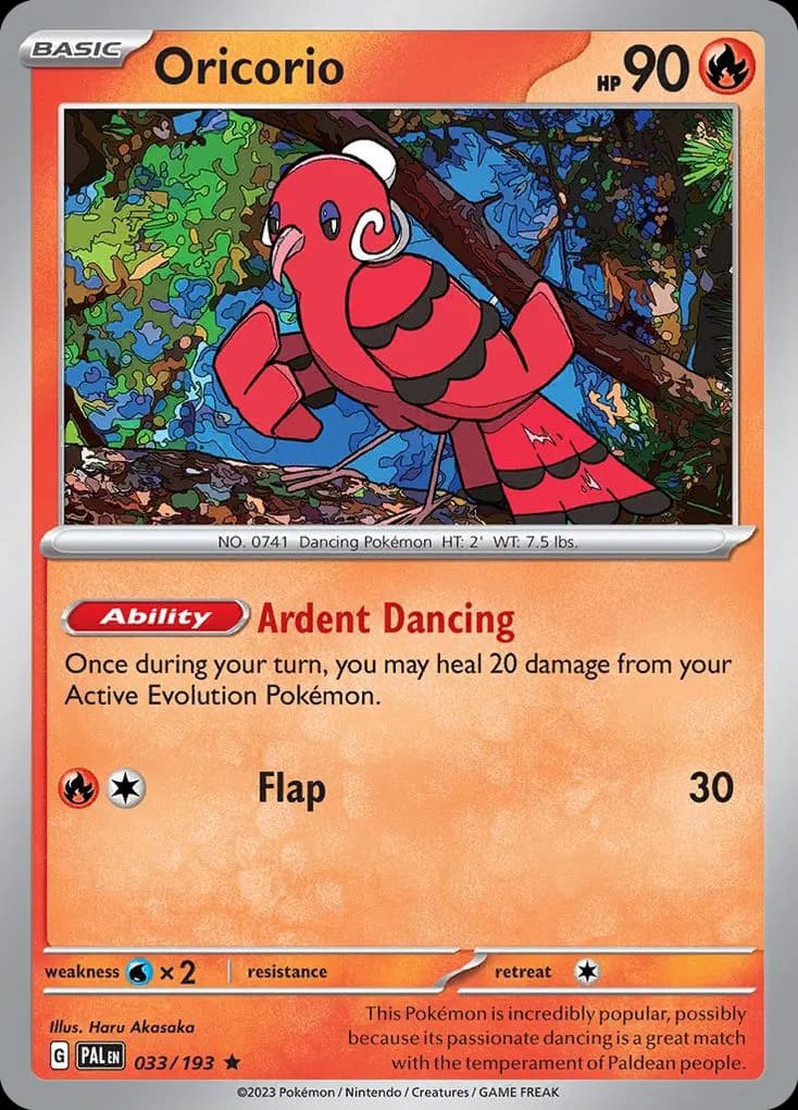 Oricorio — Paldea Evolved 33 Pokémon card
