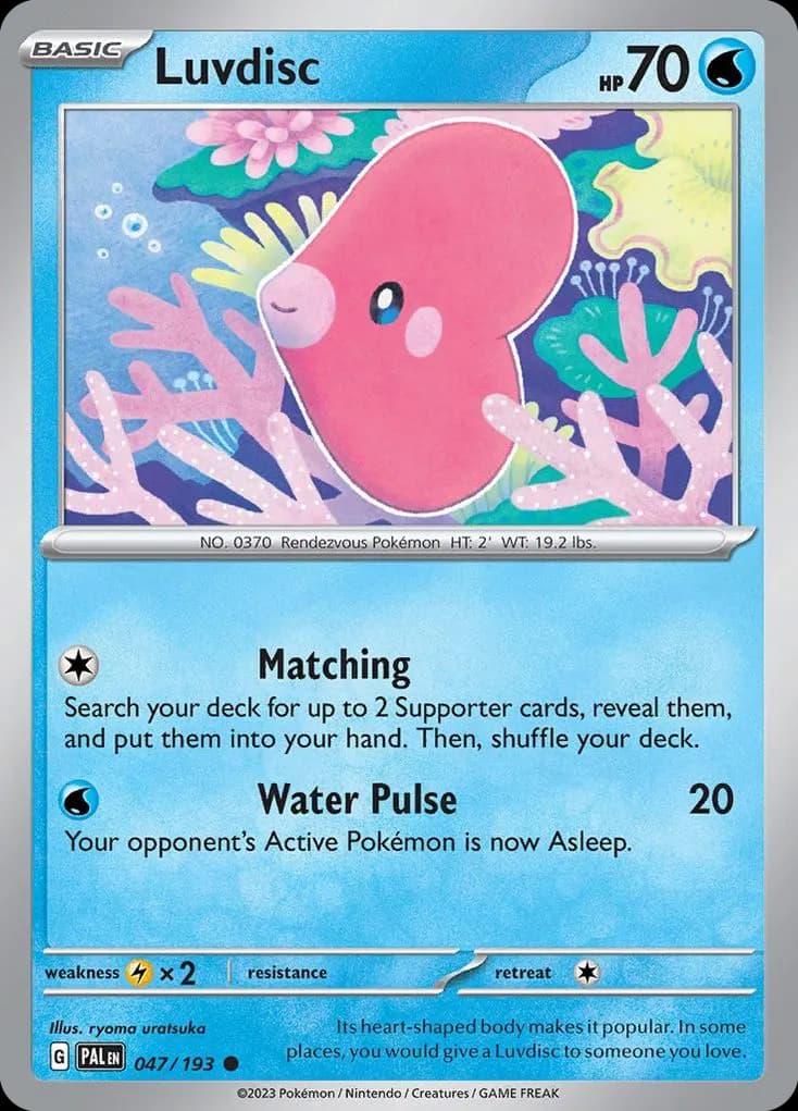 Luvdisc — Paldea Evolved 47 Pokémon card