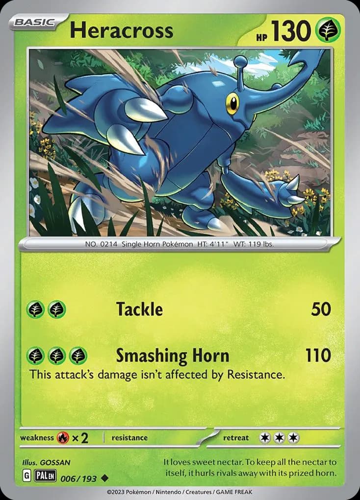 Heracross — Paldea Evolved 6 Pokémon card