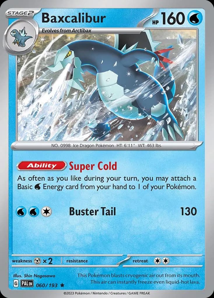 Baxcalibur — Paldea Evolved 60 Pokémon card