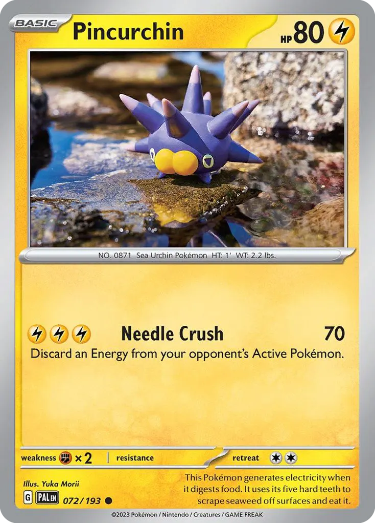 Pincurchin — Paldea Evolved 72 Pokémon card