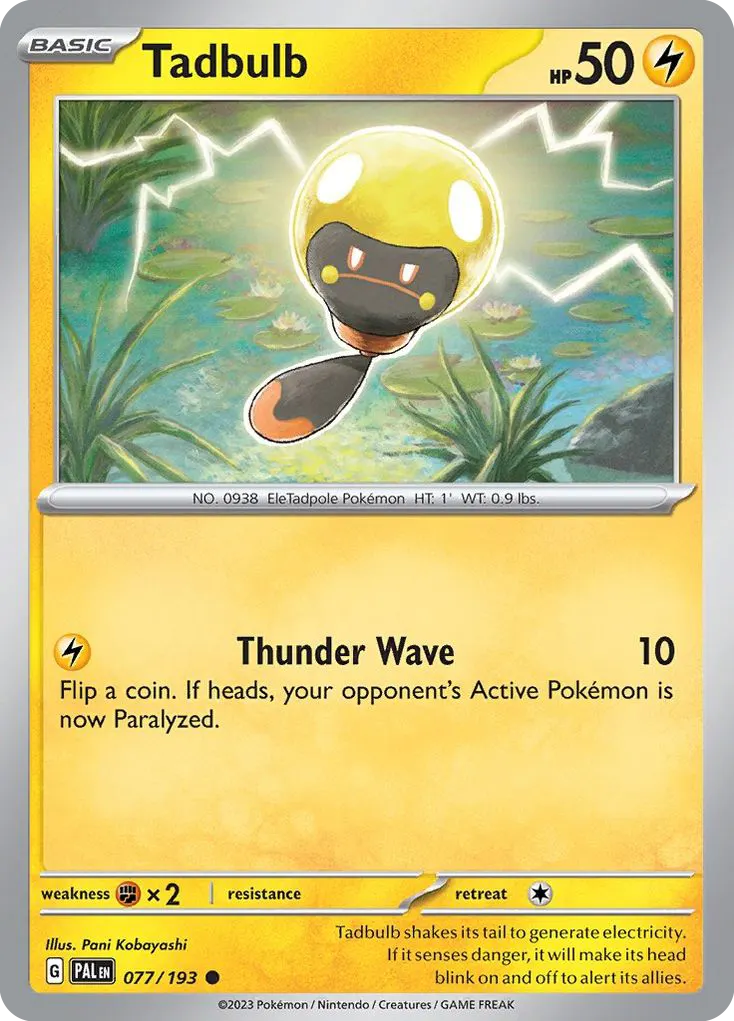 Tadbulb — Paldea Evolved 77 Pokémon card