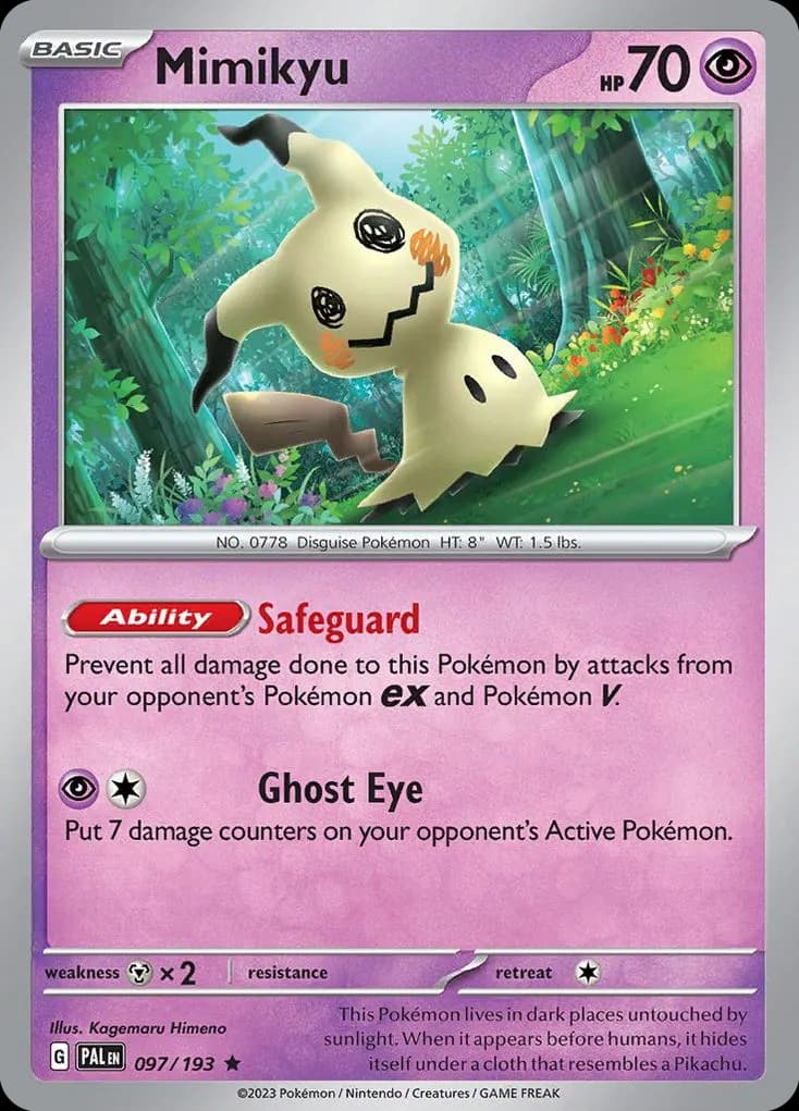 Mimikyu — Paldea Evolved 97 Pokémon card