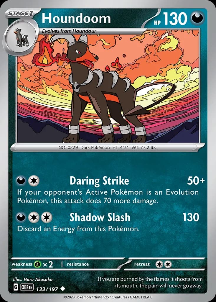 Houndoom — Obsidian Flames 133 Pokémon card