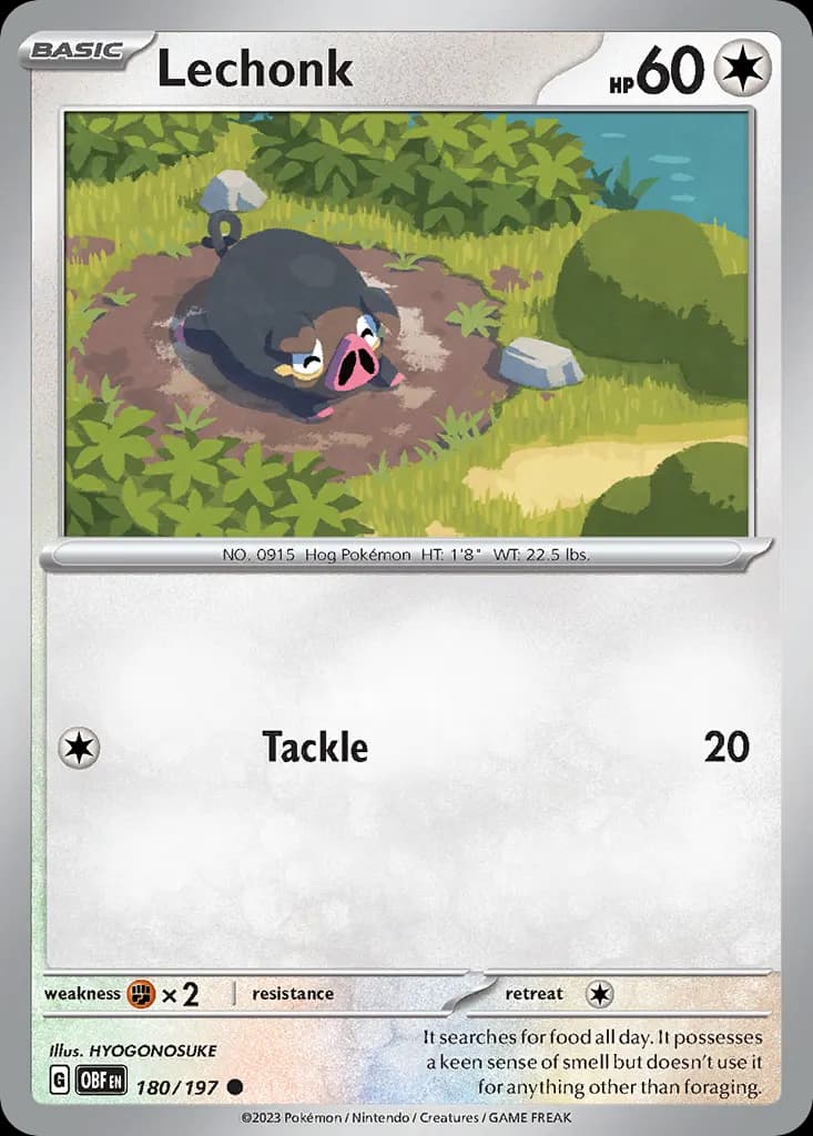 Lechonk — Obsidian Flames 180 Pokémon card