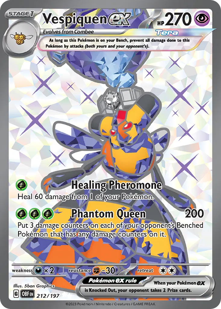 Vespiquen ex — Obsidian Flames 212 Pokémon card