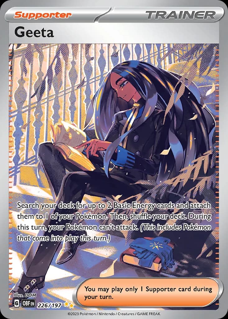 Geeta — Obsidian Flames 226 Pokémon card