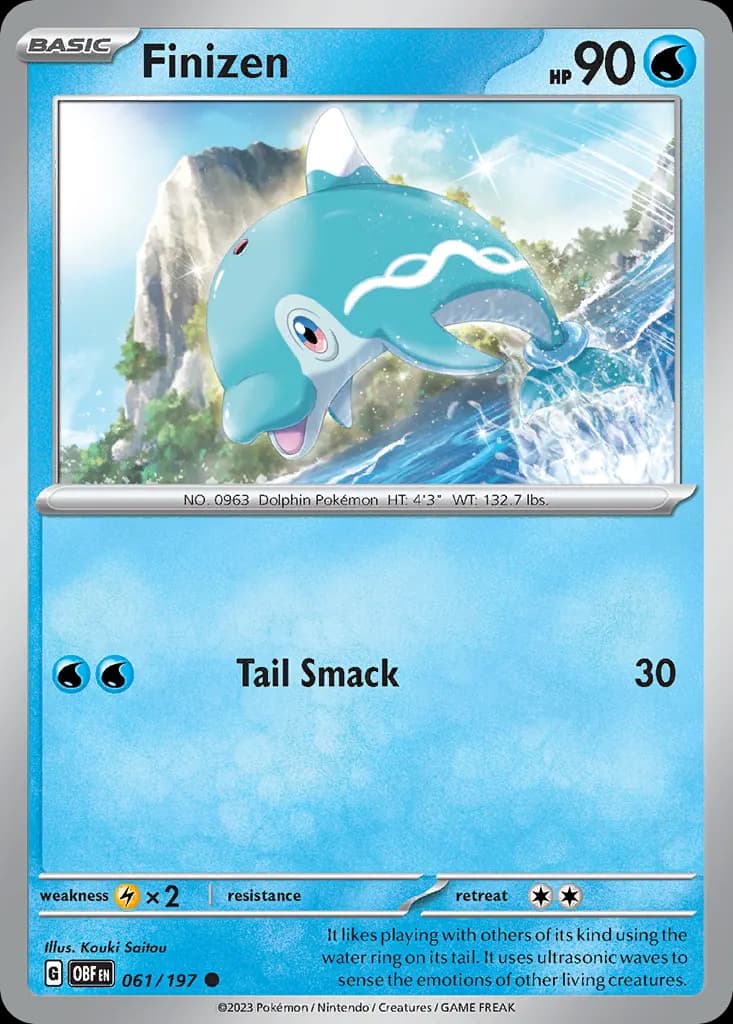 Finizen — Obsidian Flames 61 Pokémon card