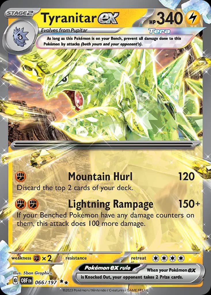 Tyranitar ex — Obsidian Flames 66 Pokémon card
