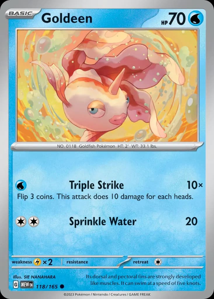 Goldeen — 151 118 Pokémon card