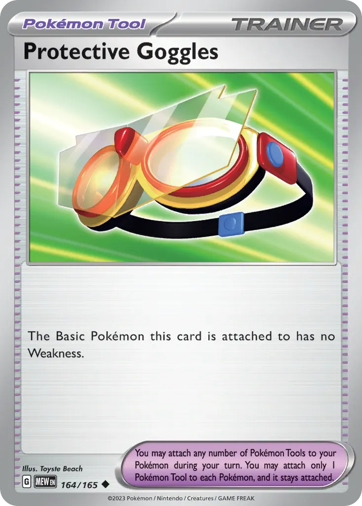 Protective Goggles — 151 164 Pokémon card