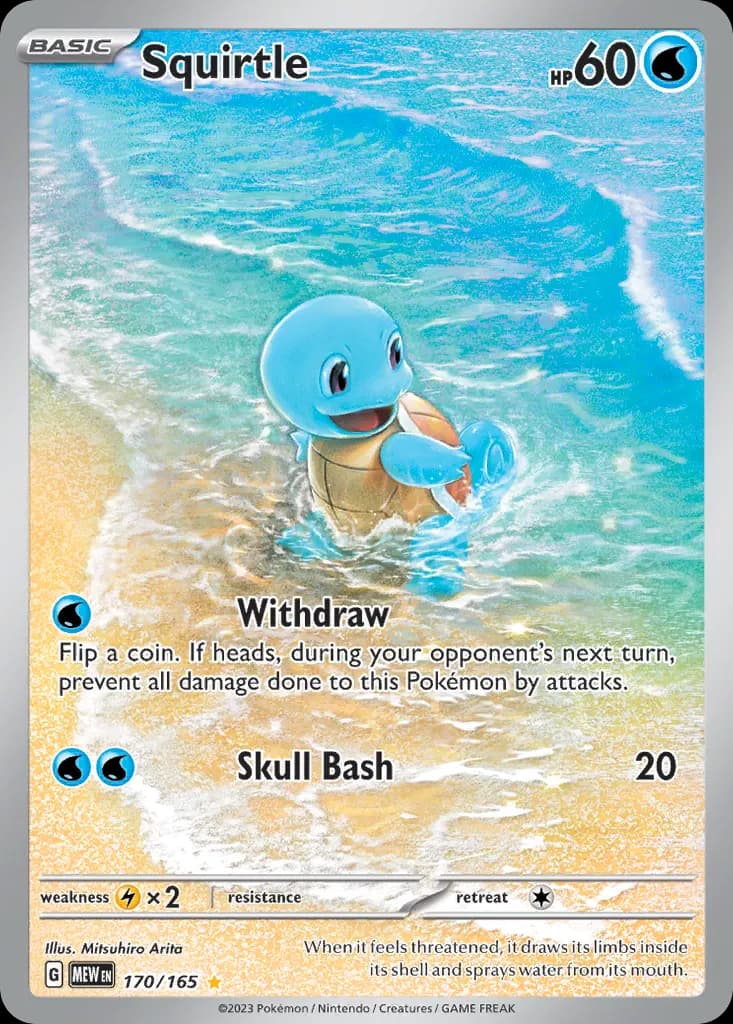 Squirtle — 151 170 Pokémon card