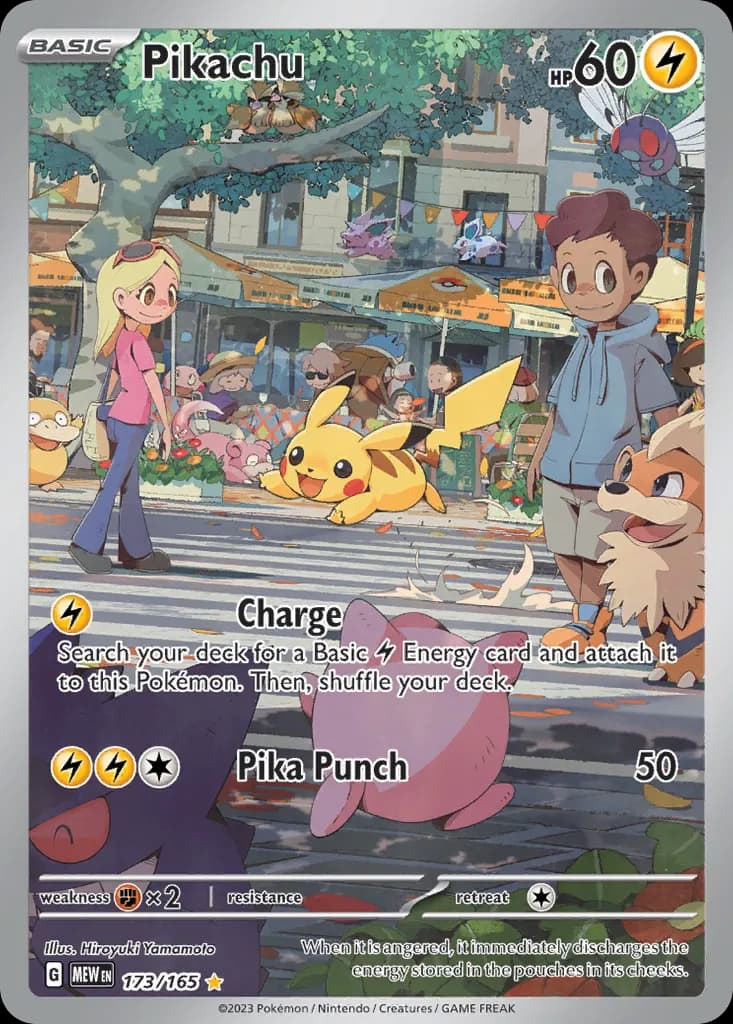 Pikachu — 151 173 Pokémon card