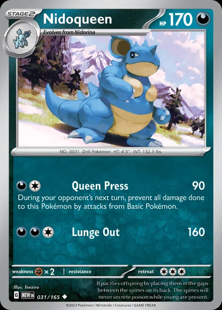 Nidoqueen — 151 31 Pokémon card