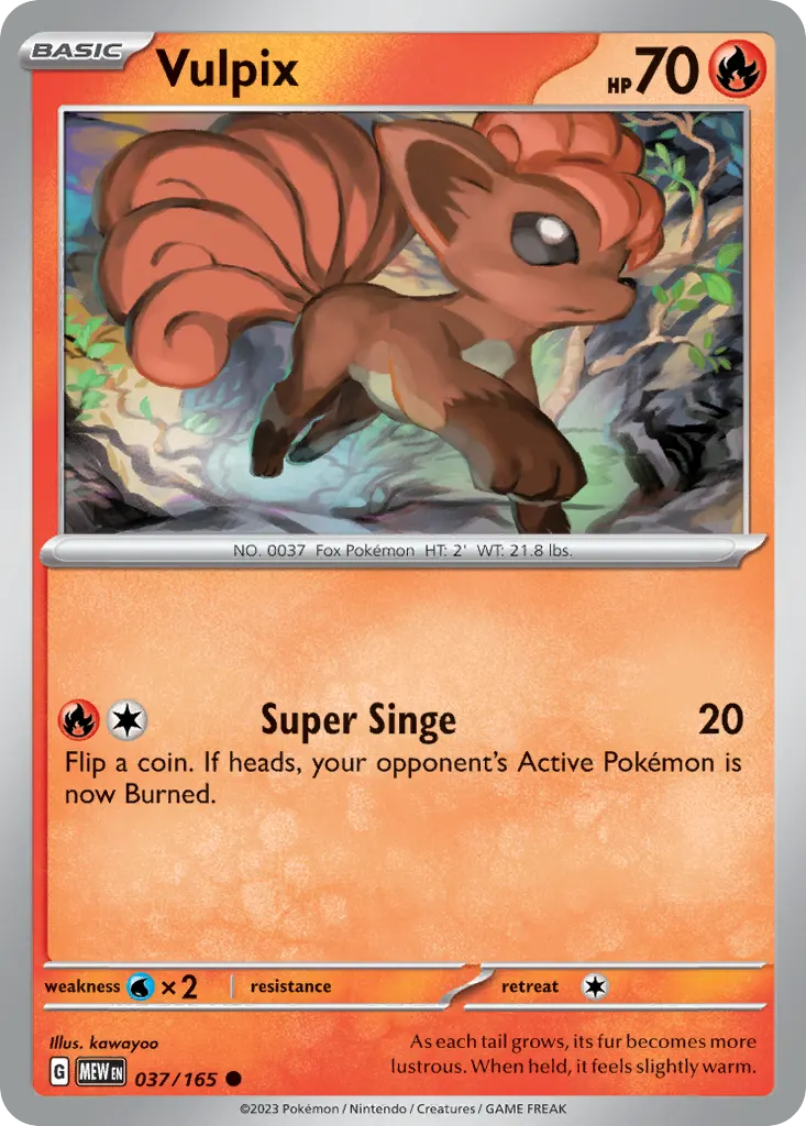 Vulpix — 151 37 Pokémon card