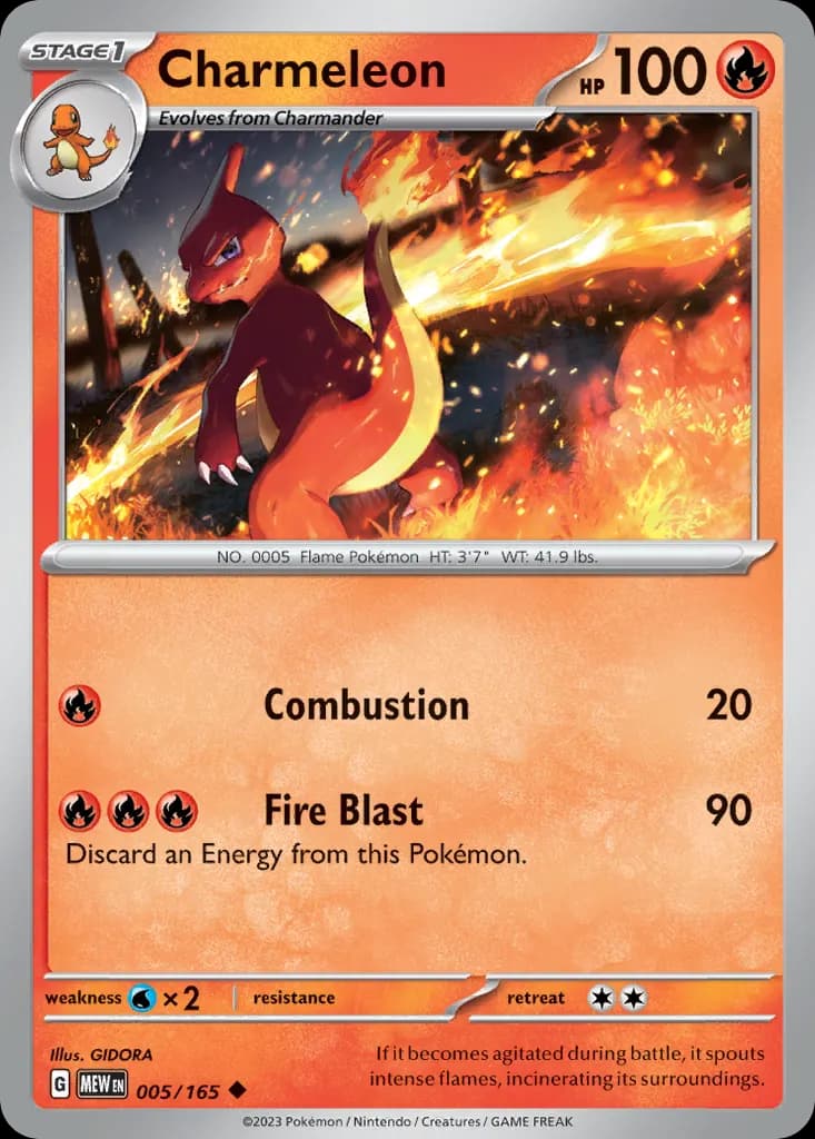 Charmeleon — 151 5 Pokémon card