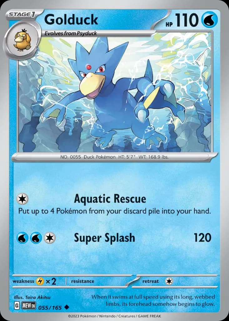 Golduck — 151 55 Pokémon card