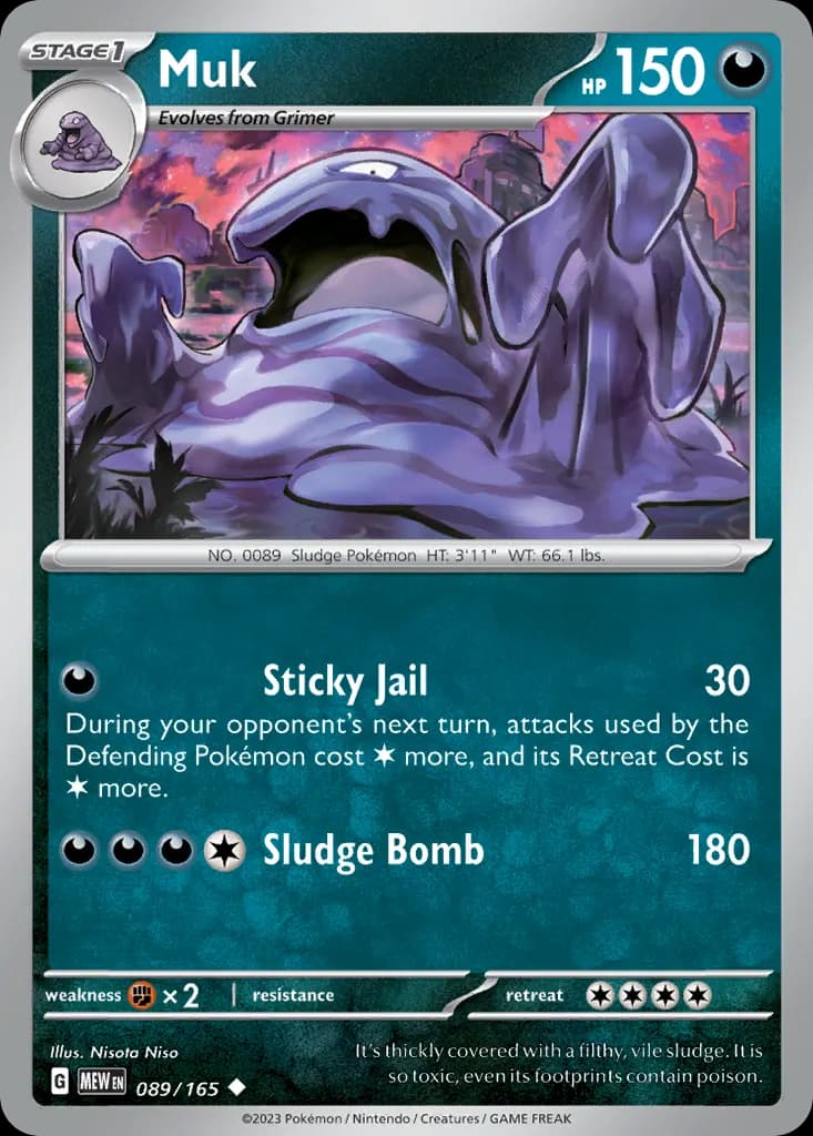 Muk — 151 89 Pokémon card