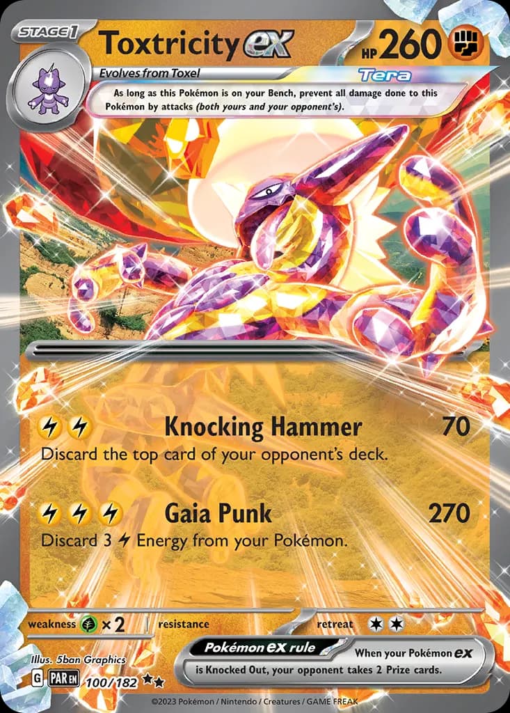 Toxtricity ex — Paradox Rift 100 Pokémon card