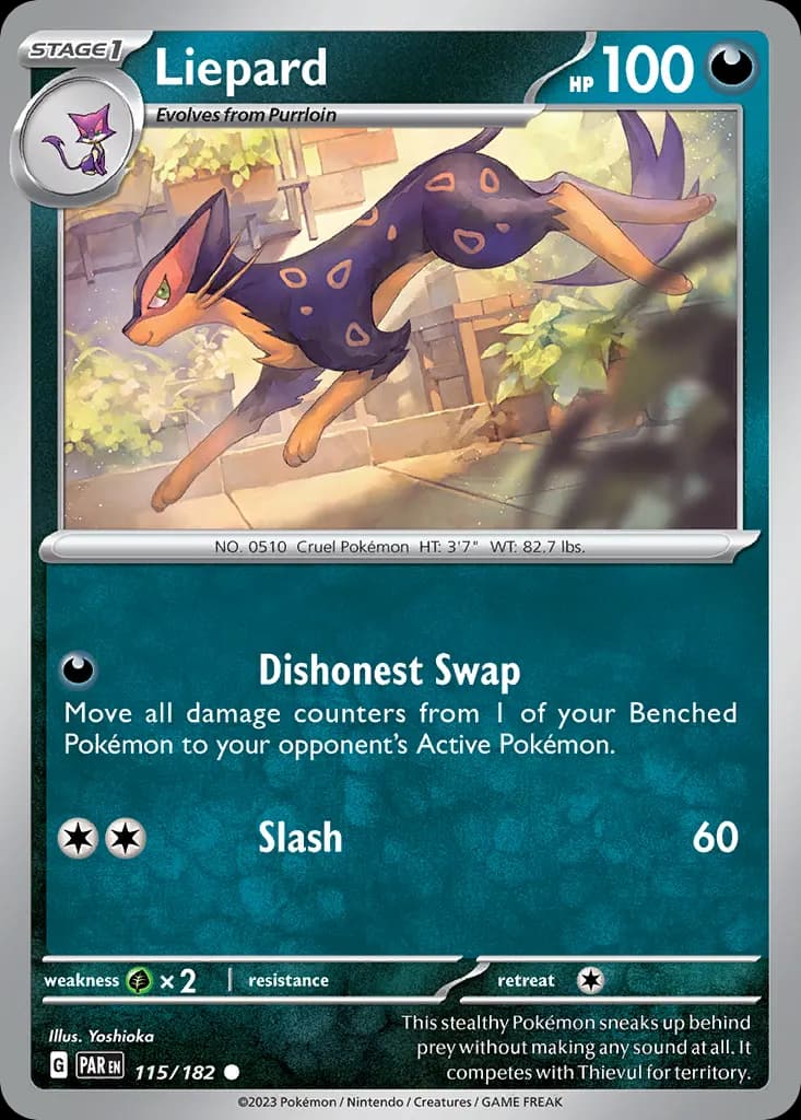 Liepard — Paradox Rift 115 Pokémon card