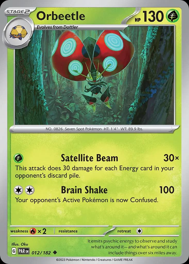 Orbeetle — Paradox Rift 12 Pokémon card