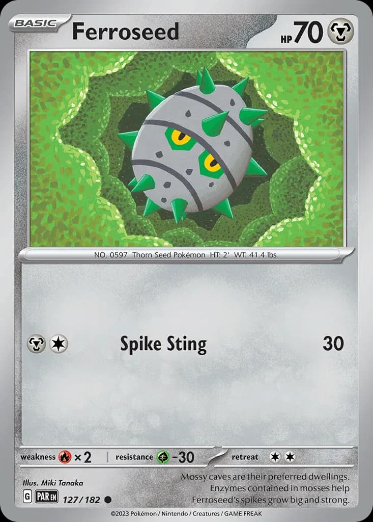 Ferroseed — Paradox Rift 127 Pokémon card