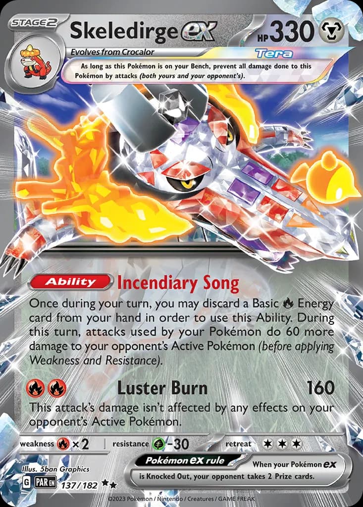 Skeledirge ex — Paradox Rift 137 Pokémon card