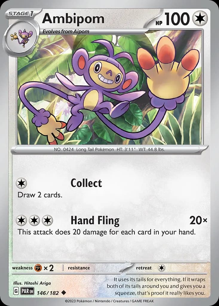 Ambipom — Paradox Rift 146 Pokémon card