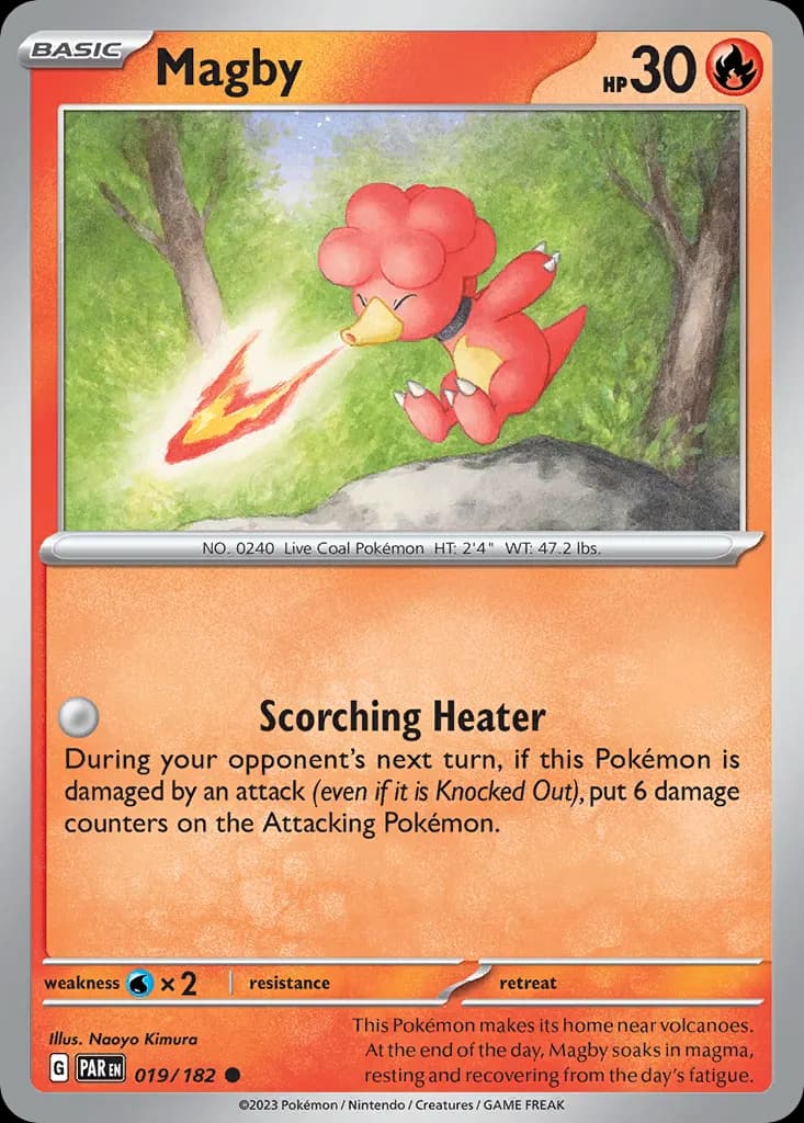 Magby — Paradox Rift 19 Pokémon card