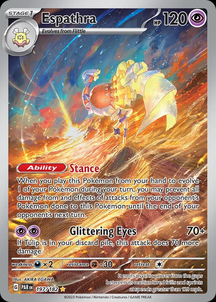 Espathra — Paradox Rift 197 Pokémon card