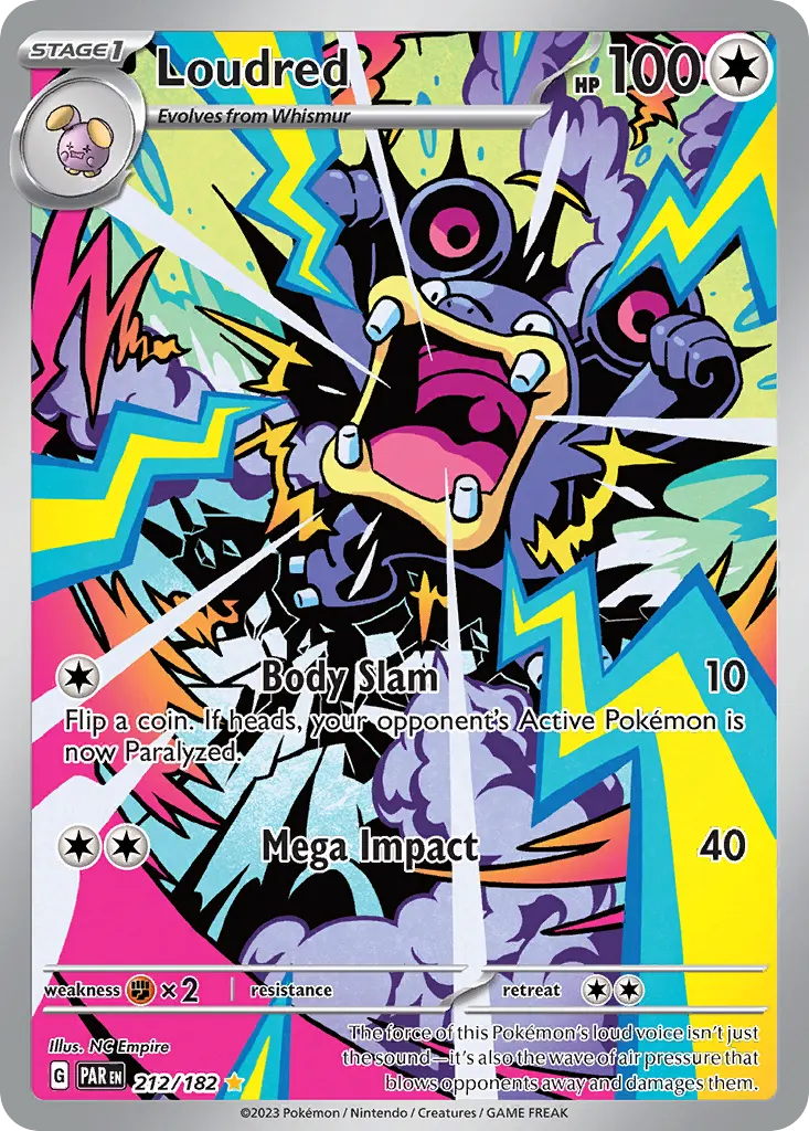 Loudred — Paradox Rift 212 Pokémon card