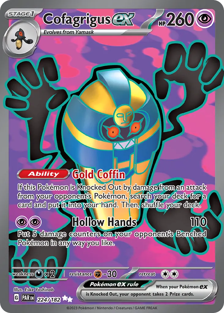 Cofagrigus ex — Paradox Rift 224 Pokémon card